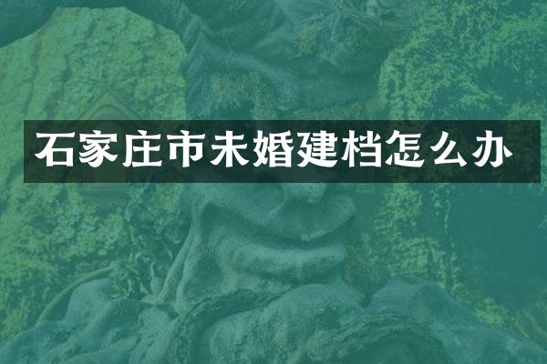 石家庄市未婚建档怎么办