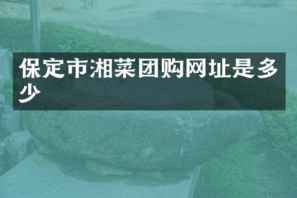 保定市湘菜团购网址是多少