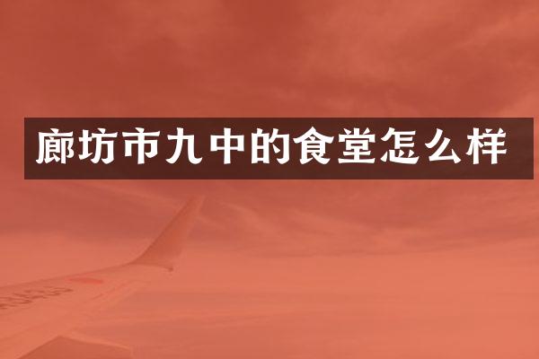 廊坊市九中的食堂怎么样