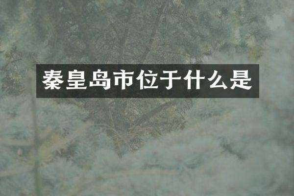 秦皇岛市位于什么是
