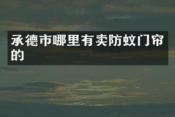 承德市哪里有卖防蚊门帘的