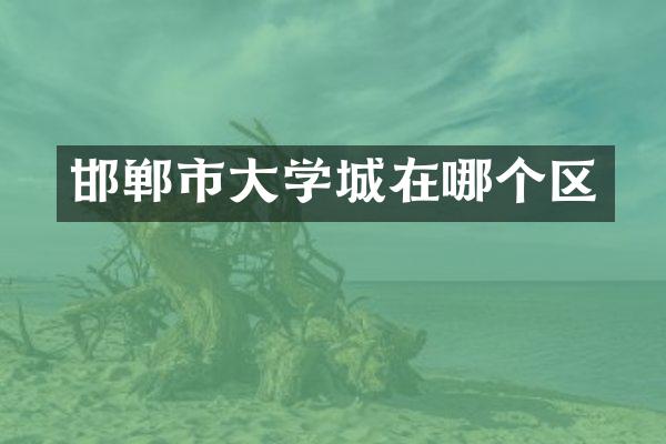 邯郸市大学城在哪个区