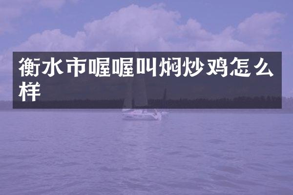衡水市喔喔叫焖炒鸡怎么样