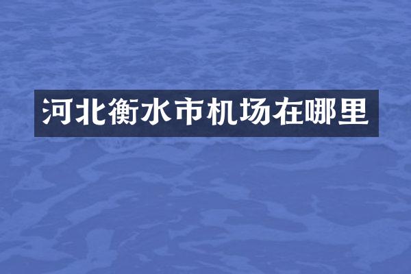 河北衡水市机场在哪里
